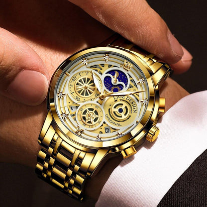 Montre chronographe élégante à quartz analogique