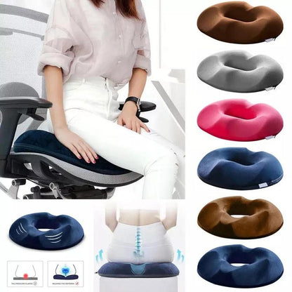 Oreiller ergonomique anti-hémorroïdes en forme de beignet