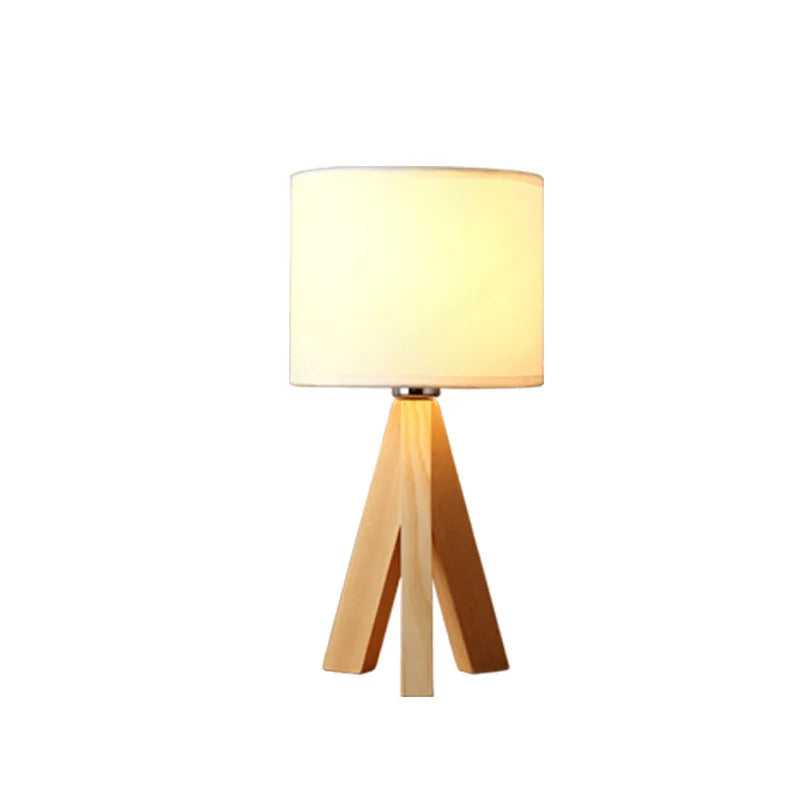 Lampe de table moderne en bois naturel