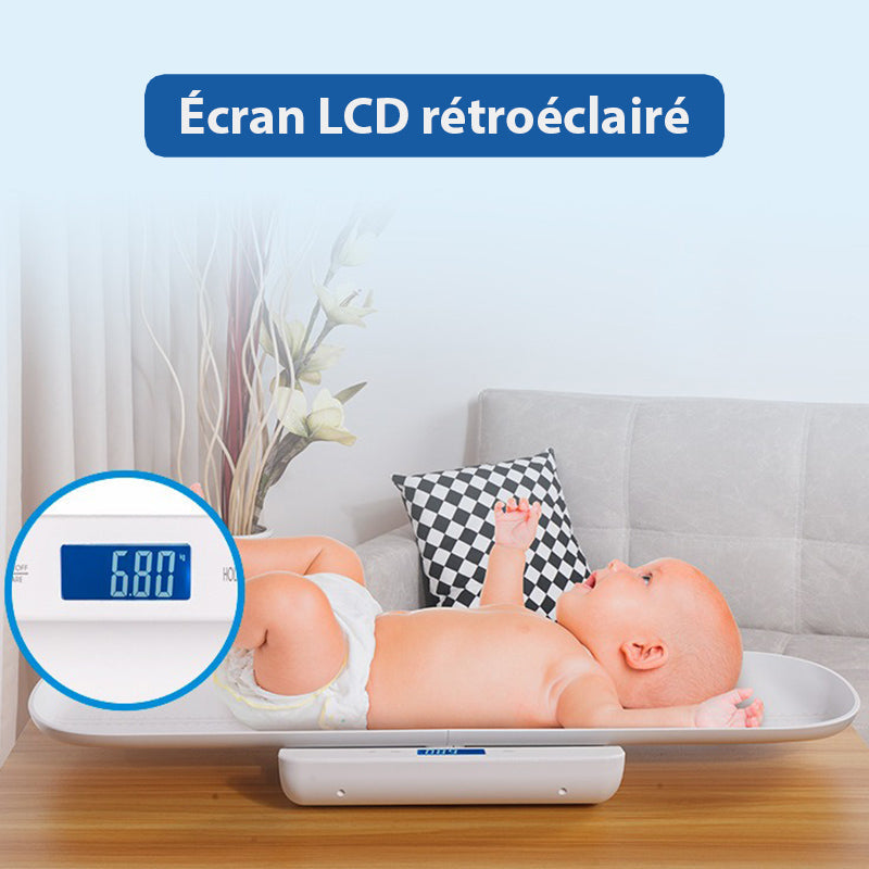 Pèse-bébé précis multifonctionnel avec plateau amovible précision 10 g