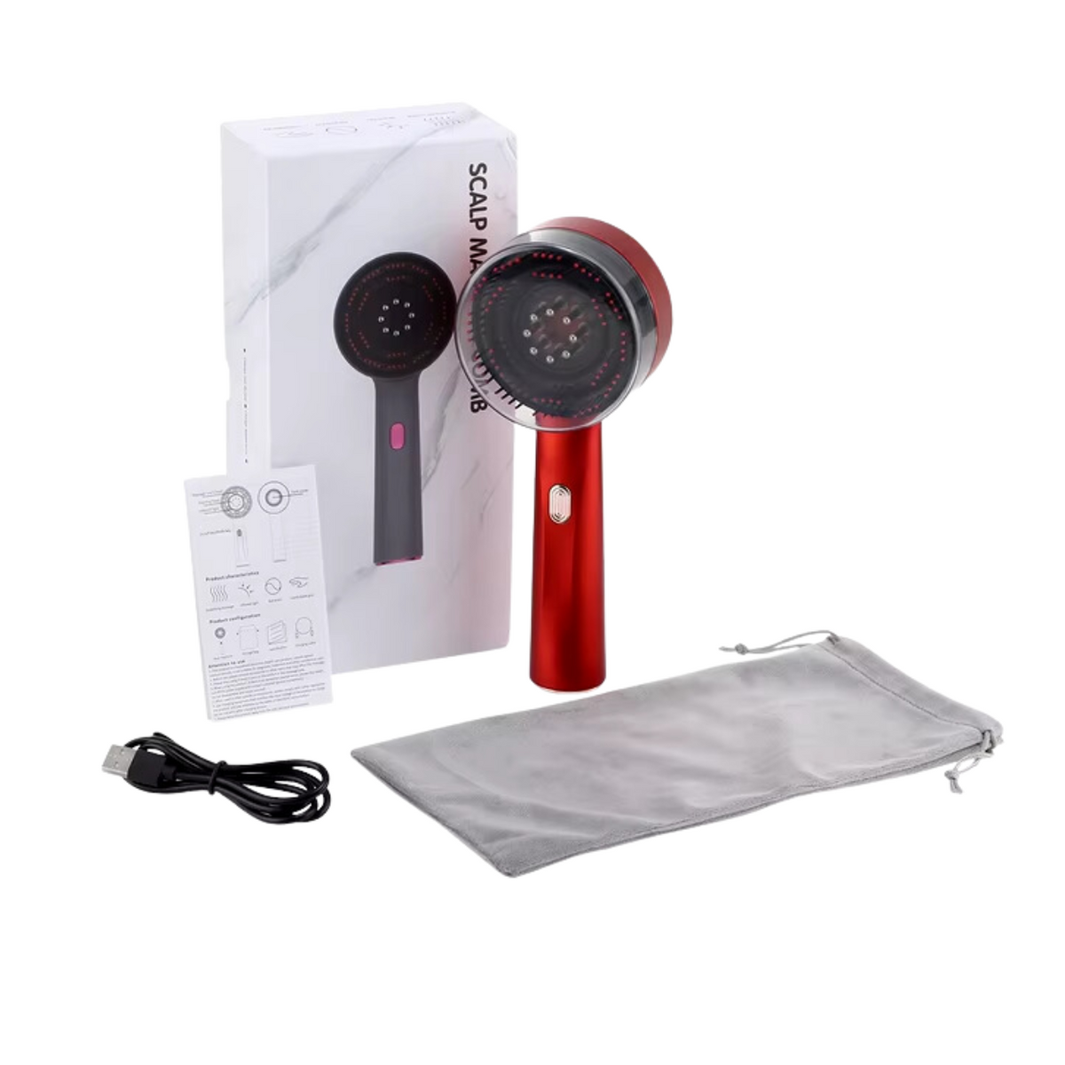 Peigne électrique de massage professionnel pour soins capillaires