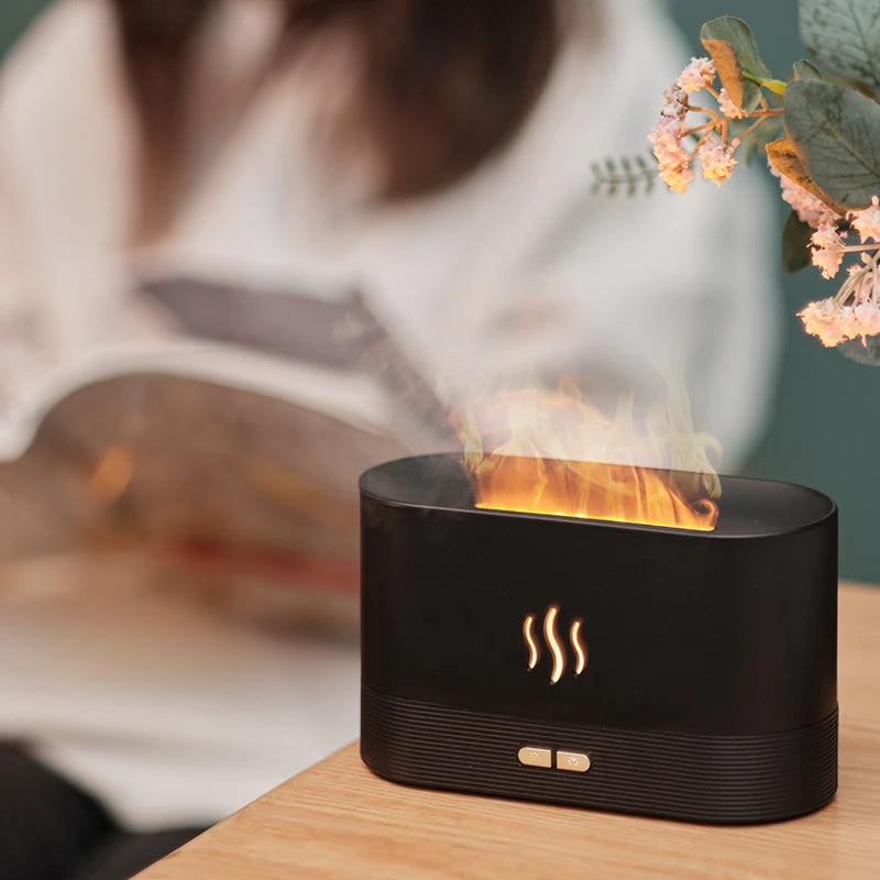 Lampe de nuit à flamme simulée avec diffuseur intégré
