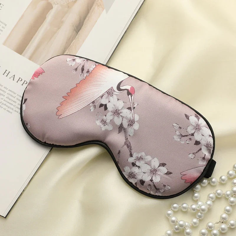 Zijden slaapmasker met print