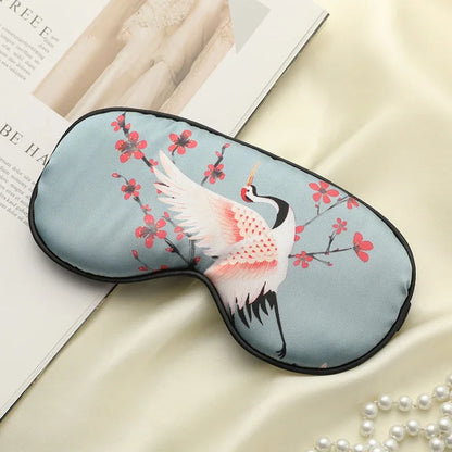 Zijden slaapmasker met print