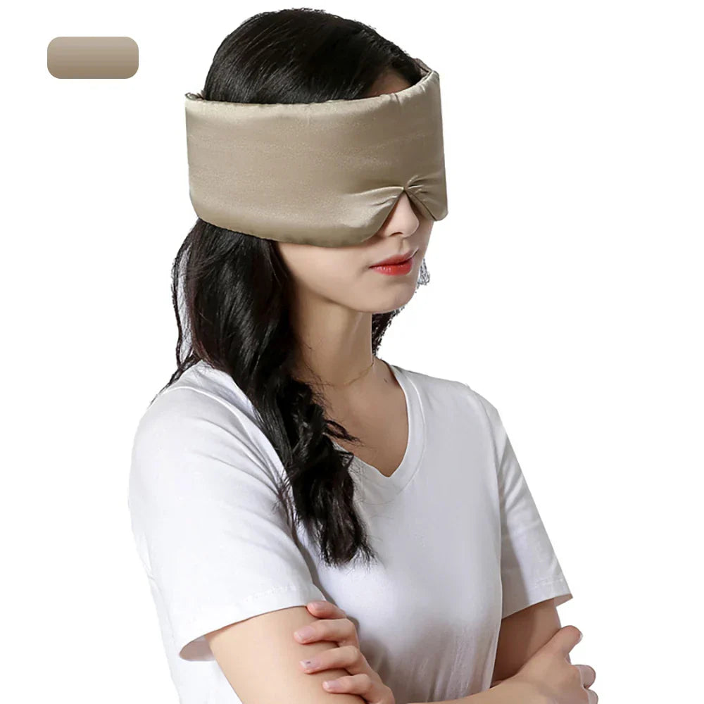Zacht lavendel zijden slaapmasker