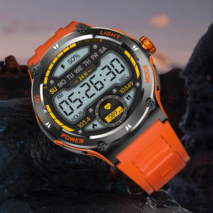 Montre connectée sportive écran HD avec torche LED et boussole