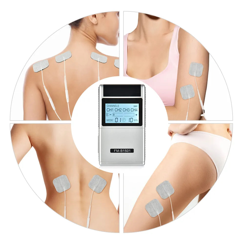 Appareil de massage électrique à impulsions gris