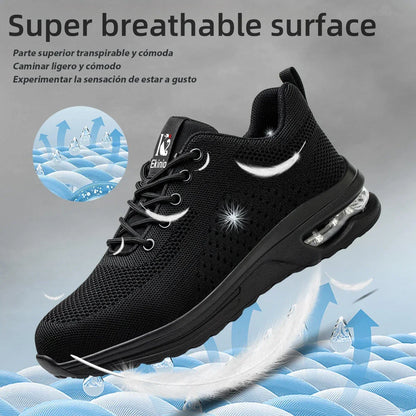Chaussures de sécurité légères à coussin d'air antidérapantes