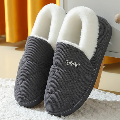 Comfortabele pluche pantoffels voor heren en dames