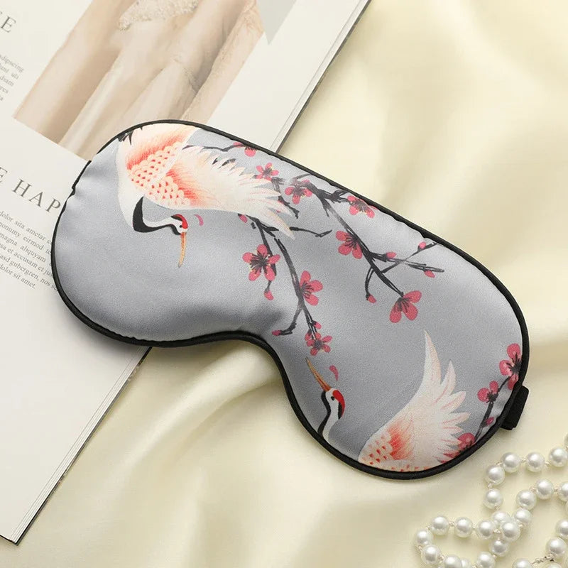 Zijden slaapmasker met print