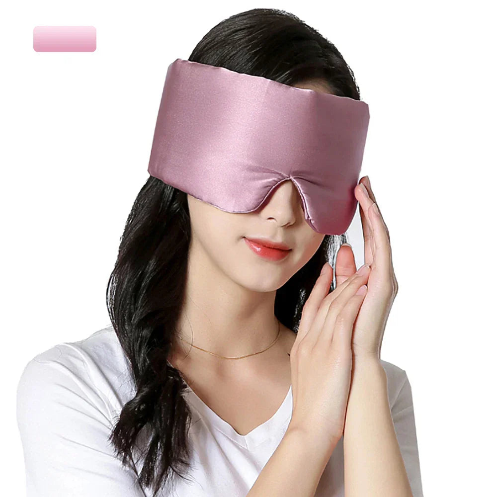 Zacht lavendel zijden slaapmasker