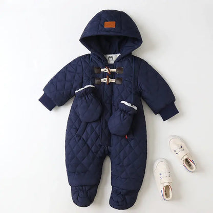 Zachte babyvelours overall