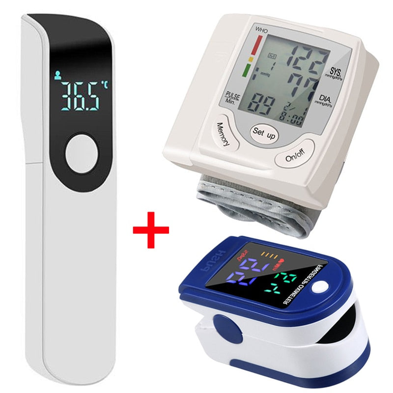 Complete Gezondheidsmonitor: Digitale Bloeddrukmeter, Oximeter en Infraroodthermometer