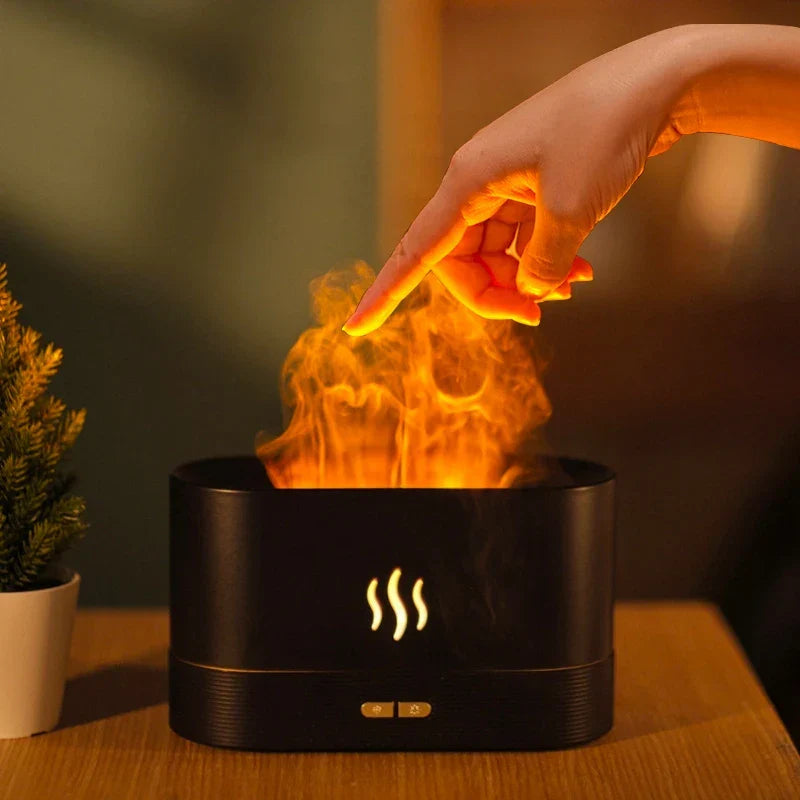 Lampe de nuit à flamme simulée avec diffuseur intégré