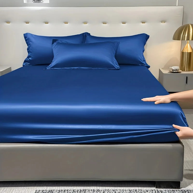 Drap-housse satiné en satin moderne