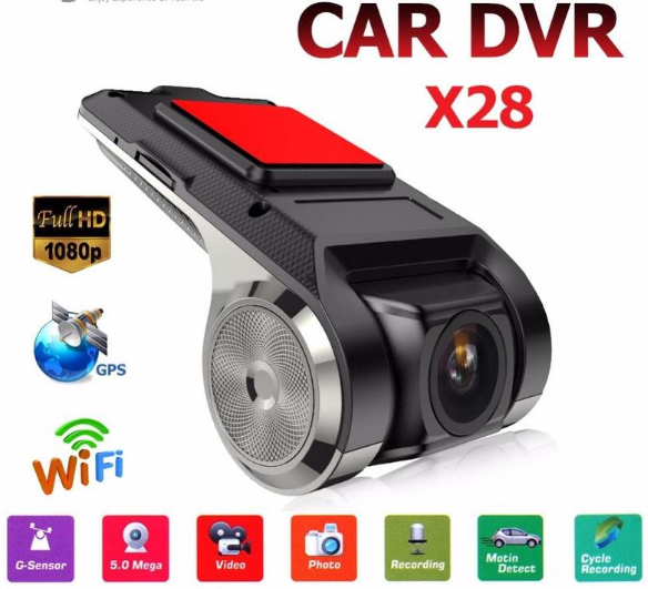 Caméra de voiture Wi-Fi Full HD 1080p compacte