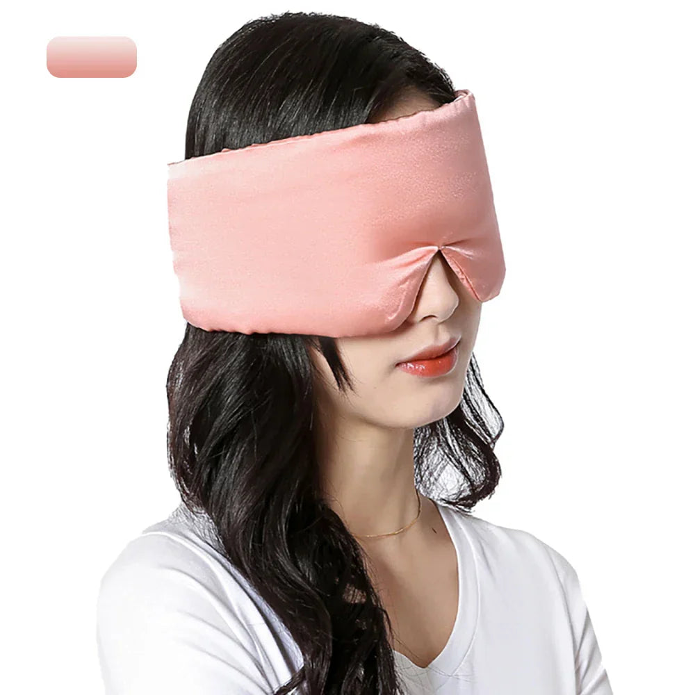 Zacht lavendel zijden slaapmasker