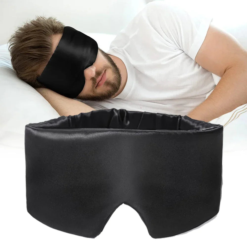 Zacht lavendel zijden slaapmasker