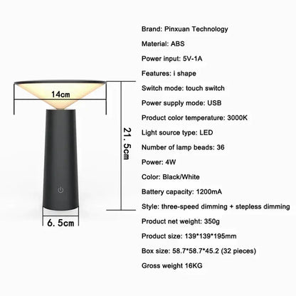 Draagbare LED Tafellamp