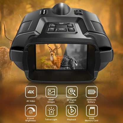 Monoculaire vision nocturne infrarouge 8x zoom avec batterie 5000 mAh
