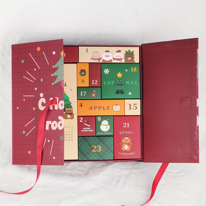Houten Kerst Adventskalender 24 Dagen, Herbruikbare Verrassingsdoos voor Thuis