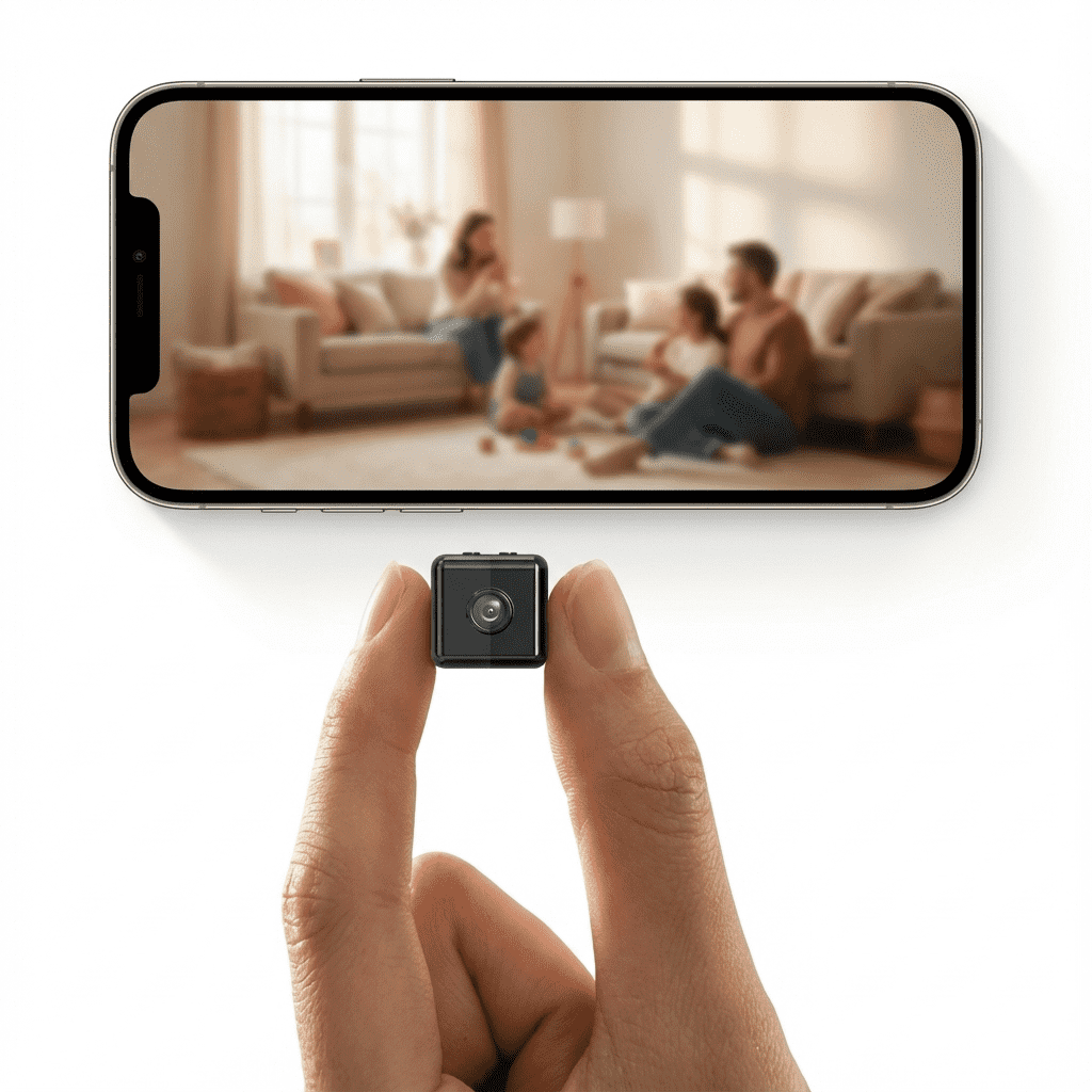 Caméra de sécurité sans fil WiFi 1080p compacte