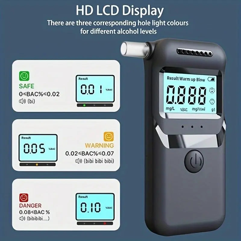 AlcoZen™ – Draagbare elektronische alcoholtester met nauwkeurig LCD-display