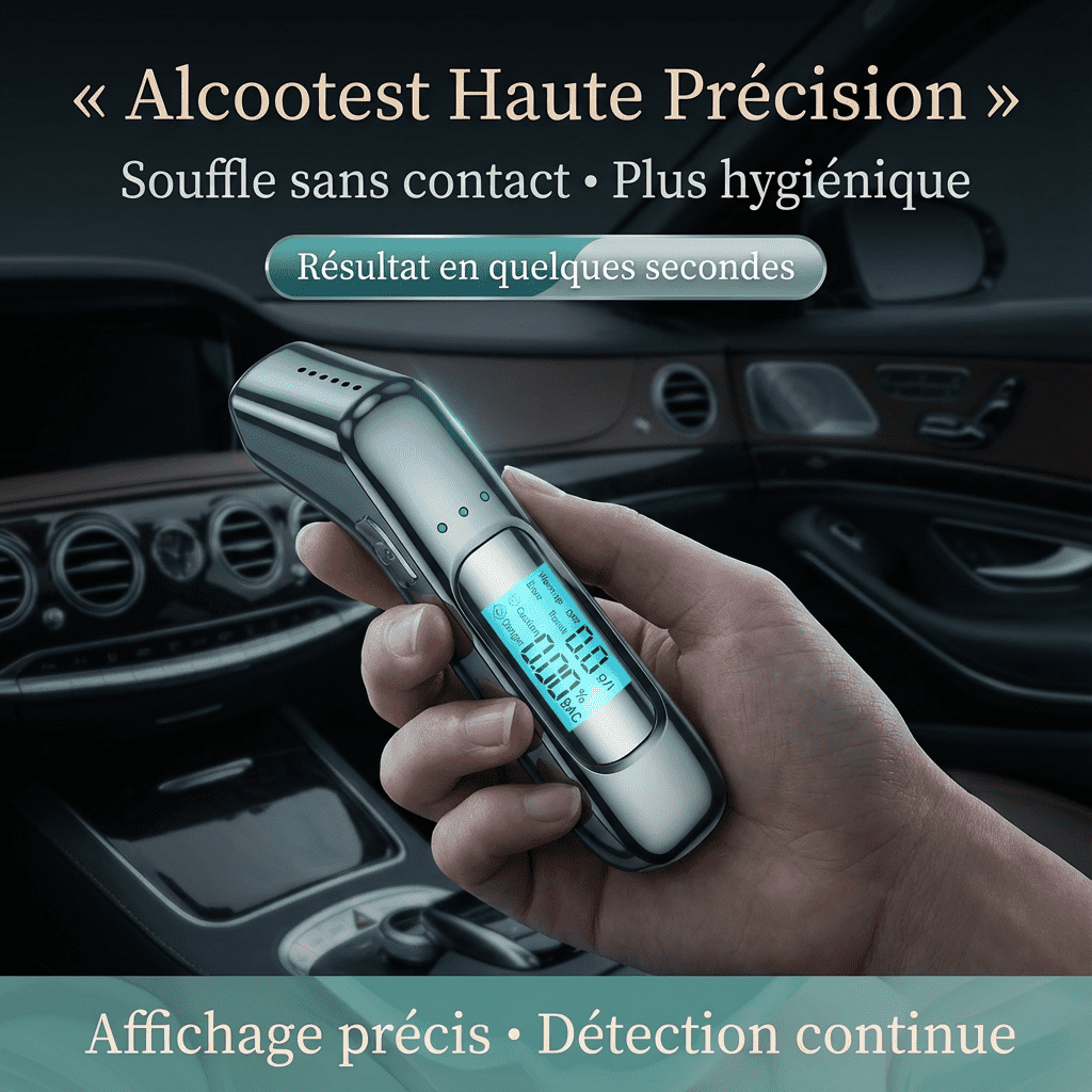 Alcotex™ – Draagbare elektronische alcoholtester met snelle aflezing en LCD-scherm