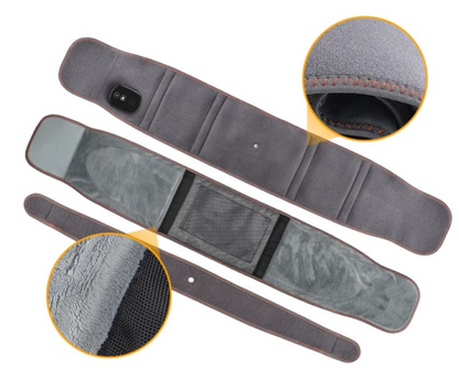 Ceinture lombaire chauffante et massante réglable gris