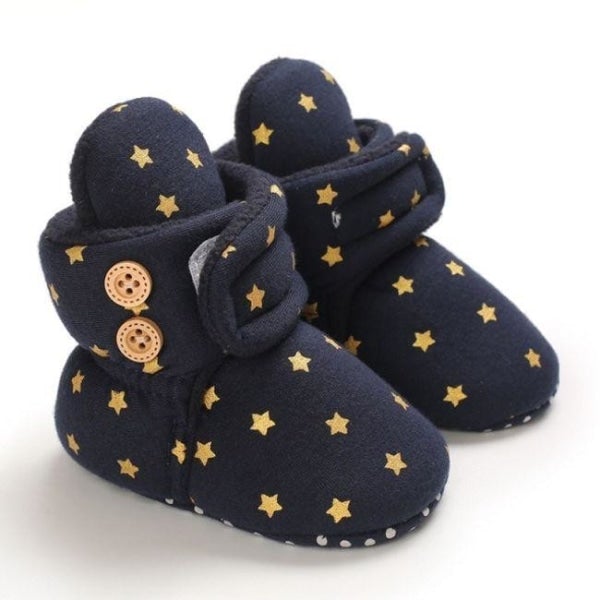Chaussons bébé en polaire à fermeture scratch