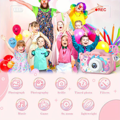 Appareil photo HD selfie compact pour enfants 3-12 ans