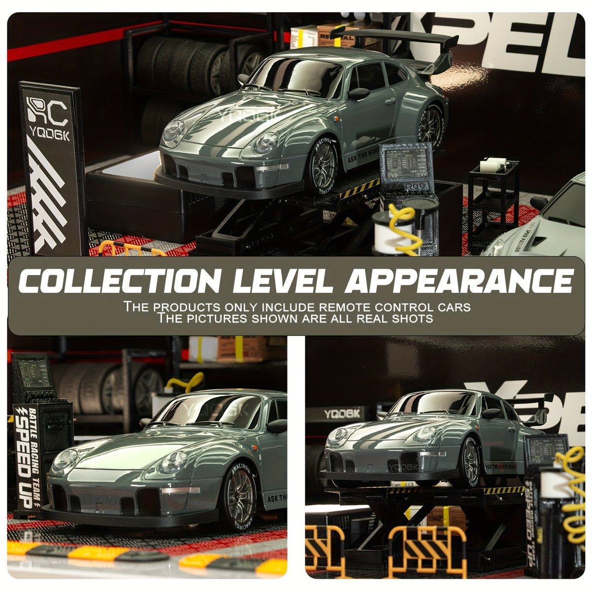 Voiture RC drift 4WD rechargeable 2,4 GHz à lumières LED