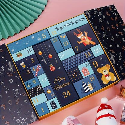 Houten Kerst Adventskalender 24 Dagen, Herbruikbare Verrassingsdoos voor Thuis