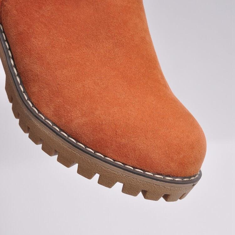Bottes de neige isolantes en fourrure d'hiver