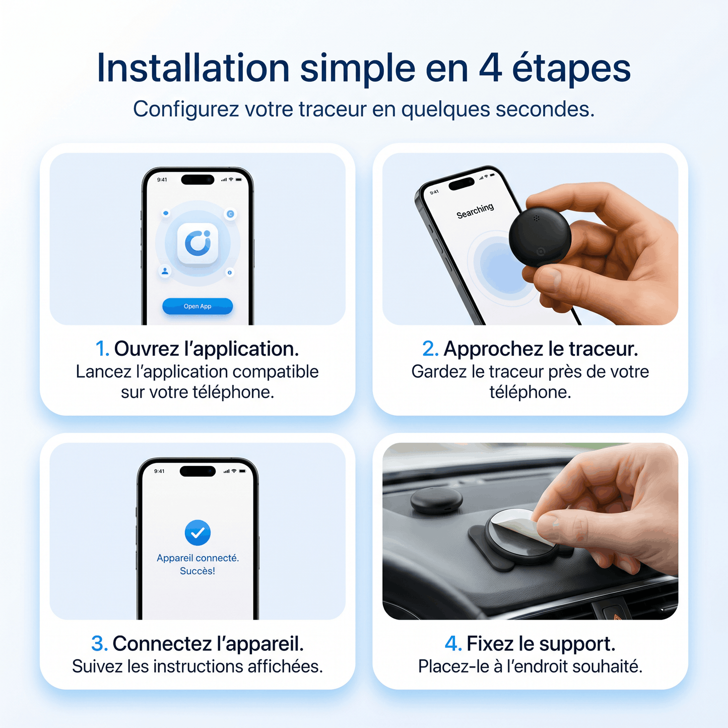 Santeova – Traceur GPS Sans Abonnement | Compatible Android & iOS
