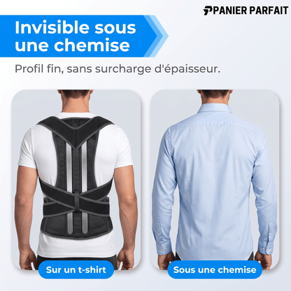 Correcteur de posture avec soutien lombaire intégré ajustable