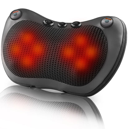Oreiller électrique de massage relaxant à chaleur intégrée