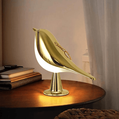 Elegante tafellamp met vogelontwerp