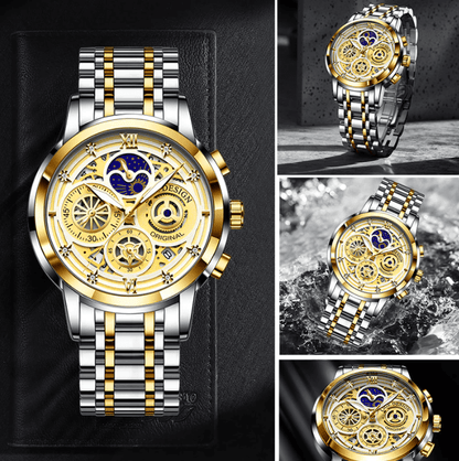Montre chronographe élégante à quartz analogique
