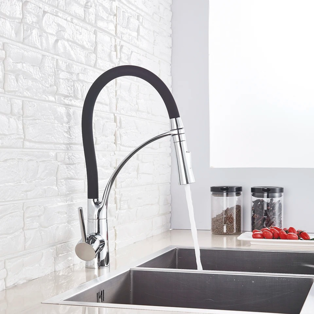 Elegante keukenkraan met handdouche en 2 functies