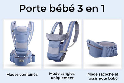 Porte-bébé ergonomique 3-en-1 multifonction
