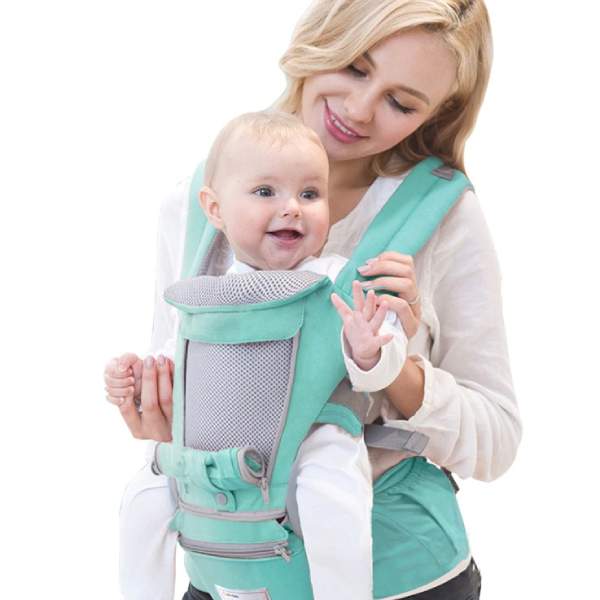 Porte-bébé ergonomique réglable en tissu respirant