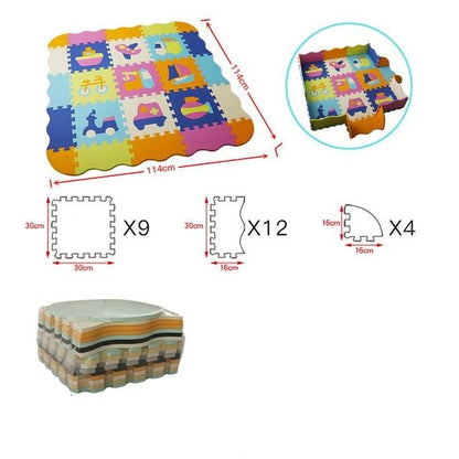 Tapis de jeu puzzle en mousse antidérapant 90x90 cm