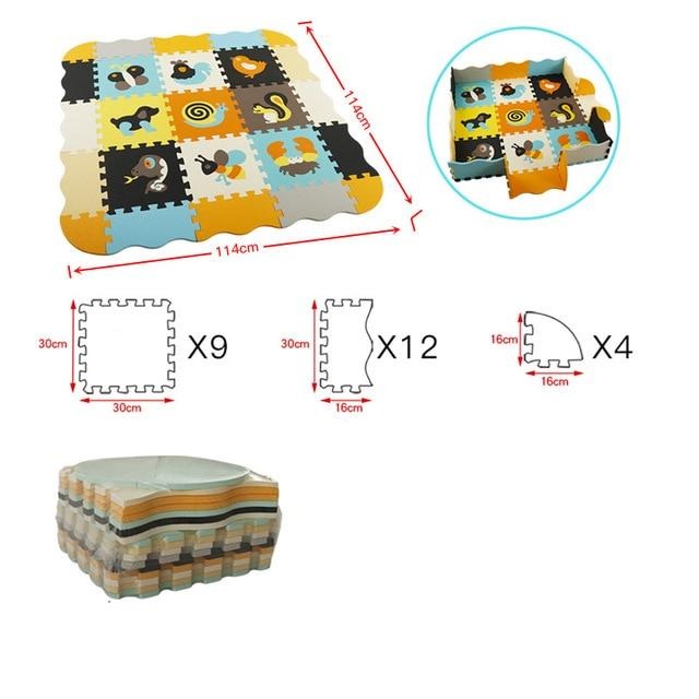 Tapis de jeu puzzle en mousse antidérapant 90x90 cm