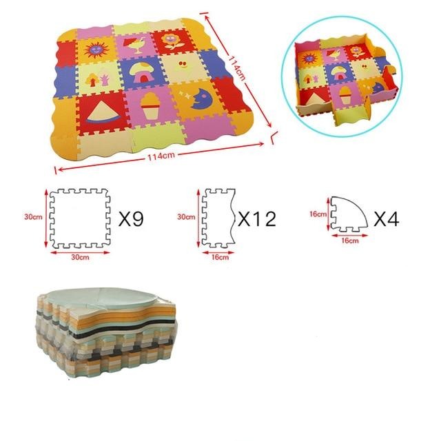 Tapis de jeu puzzle en mousse antidérapant 90x90 cm