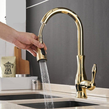Robinet de cuisine extractible avec douchette flexible