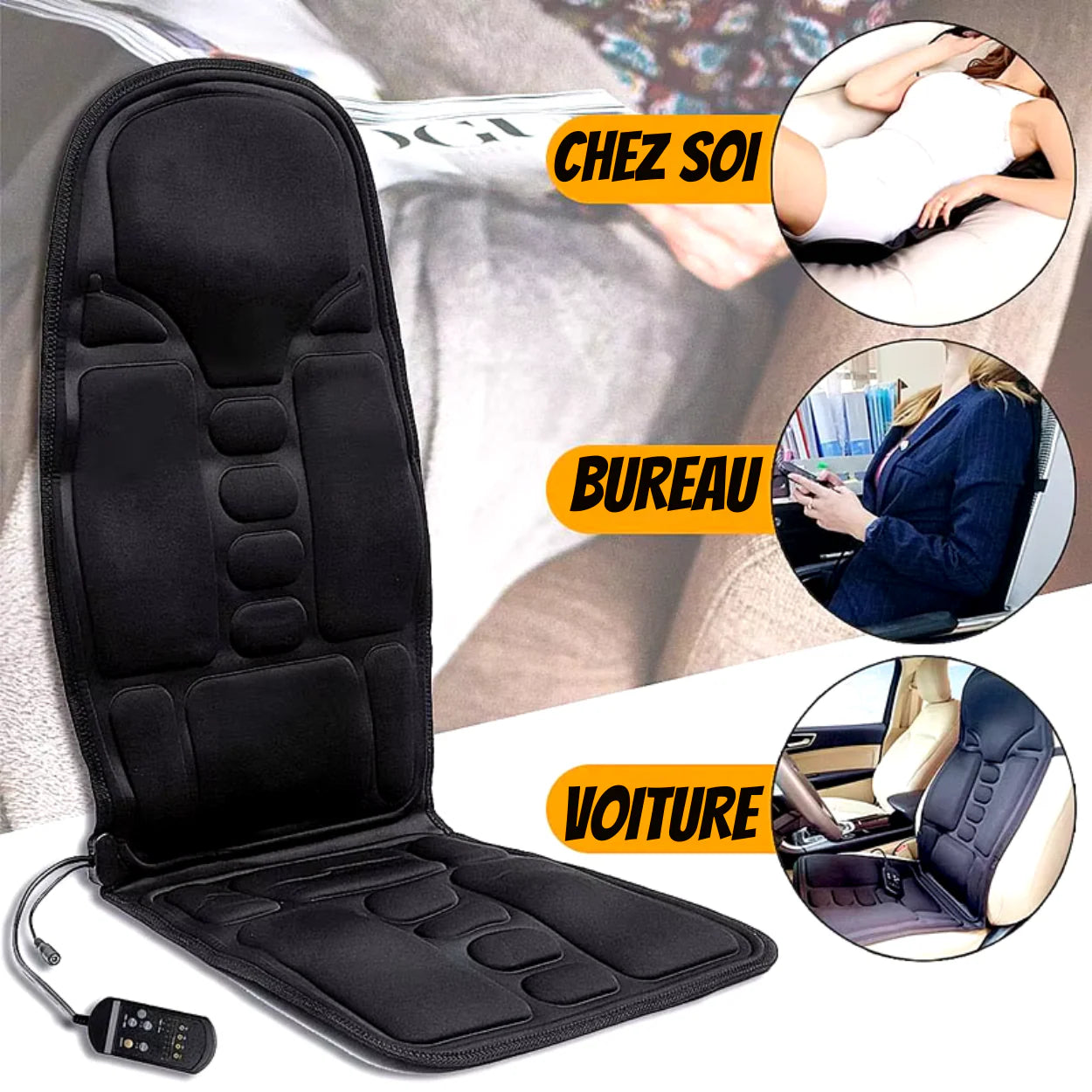 Verwarmd Shiatsu Massagekussen met 8 Modi