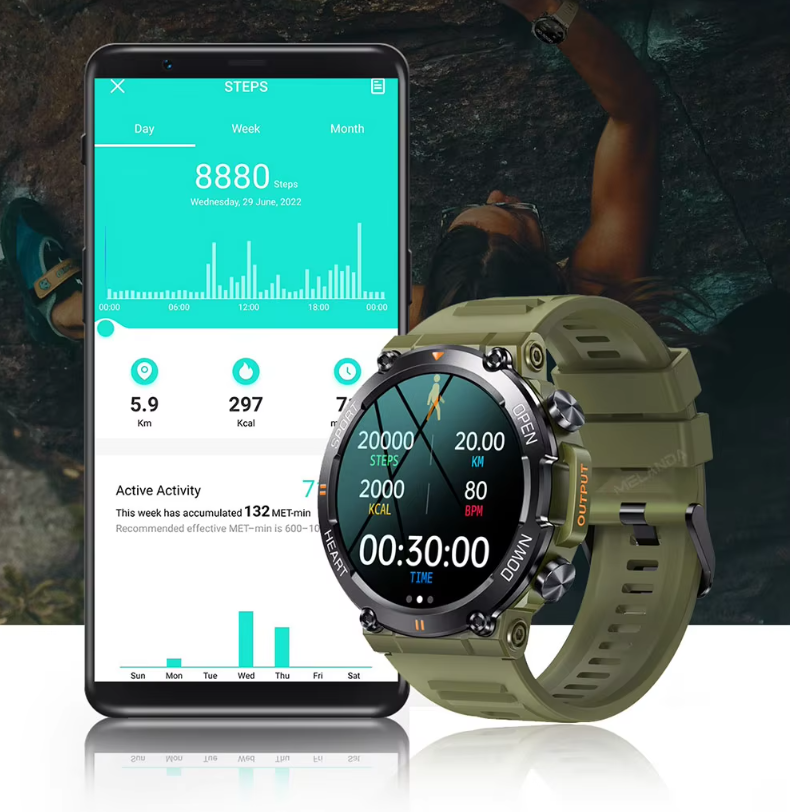 Montre connectée Bluetooth HD à écran tactile