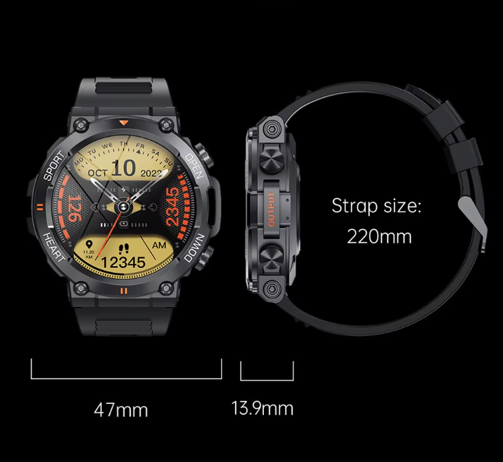 Montre connectée Bluetooth HD à écran tactile